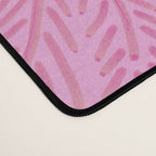 Winter Berries & Pine Branches in Pink & Gold Desk Mat Gallery Image 4