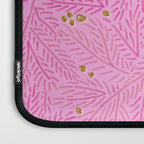 Winter Berries & Pine Branches in Pink & Gold Laptop Sleeve Gallery Image 3