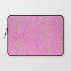 Winter Berries & Pine Branches in Pink & Gold Laptop Sleeve Gallery Image 1