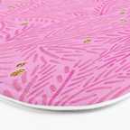 Winter Berries & Pine Branches in Pink & Gold Bath Mat Gallery Image 3