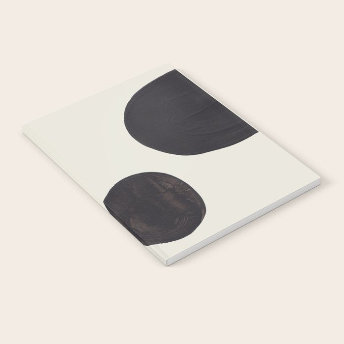 Black & White Minimalist Abstract Shapes Patterns Black Ink Painting Notebook Gallery Image 2