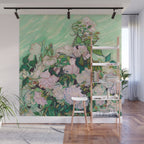 Pink Roses Van Gogh Wall Mural Gallery Image 1