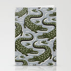 Alligator - Down In The Bayou - Grey Stationery Card Gallery Image 2