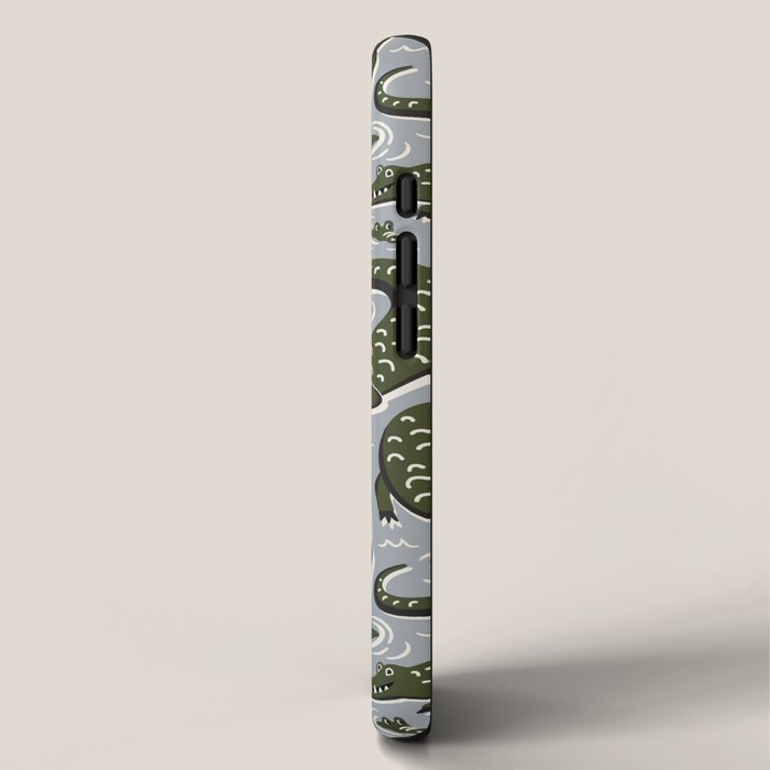 Alligator - Down In The Bayou - Grey iPhone Case Gallery Image 2