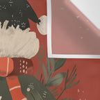 Festive Ho Ho Ho Bauble Red  Wall Tapestry Gallery Image 3