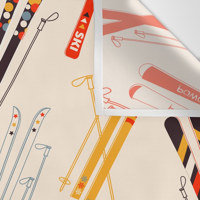 Ski time pattern Wall Tapestry Gallery Image 3