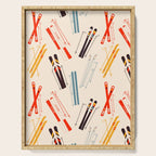 Ski time pattern Serving Tray Gallery Image 1