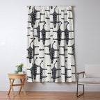 Abstract modern minimalistic zebras pattern  Window Curtain Gallery Image 5