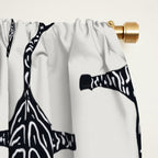 Abstract modern minimalistic zebras pattern  Window Curtain Gallery Image 2