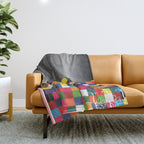 daydream color in kvadraten Throw Blanket Gallery Image 1