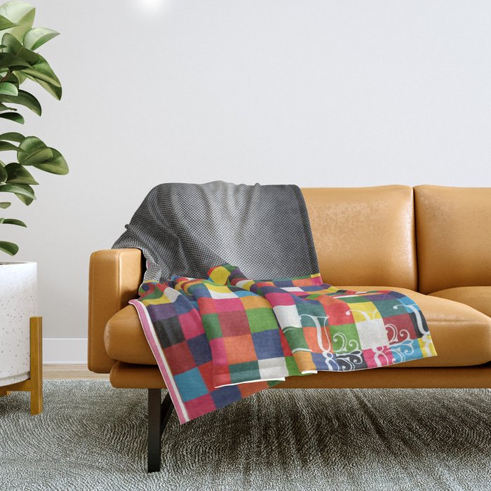 daydream color in kvadraten Throw Blanket Gallery Image 1