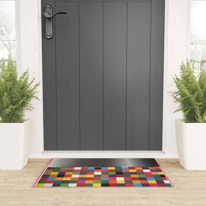 daydream color in kvadraten Welcome Mat Gallery Image 3