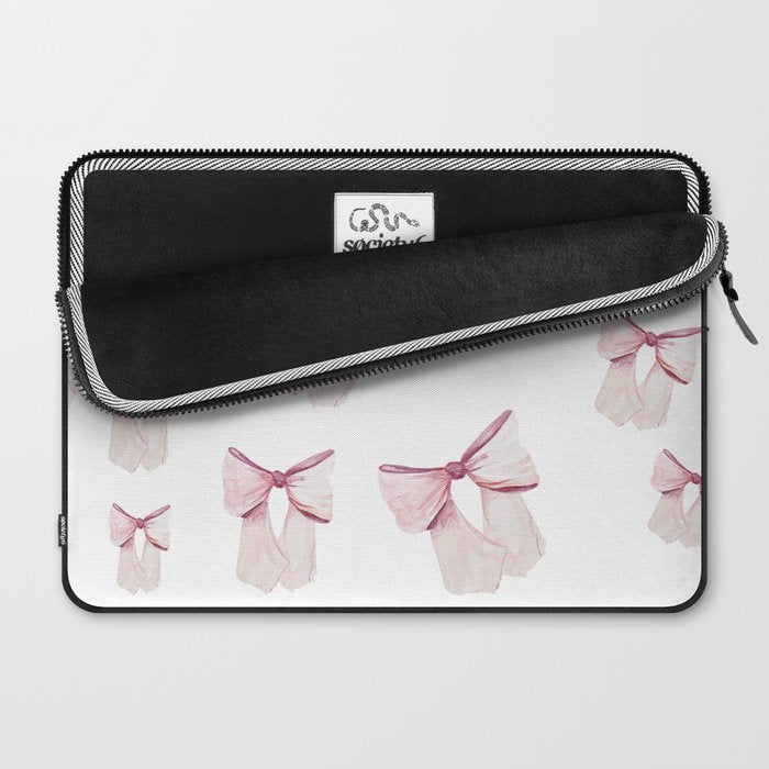 Coquette Bow, light pink, blush Laptop Sleeve Gallery Image 2