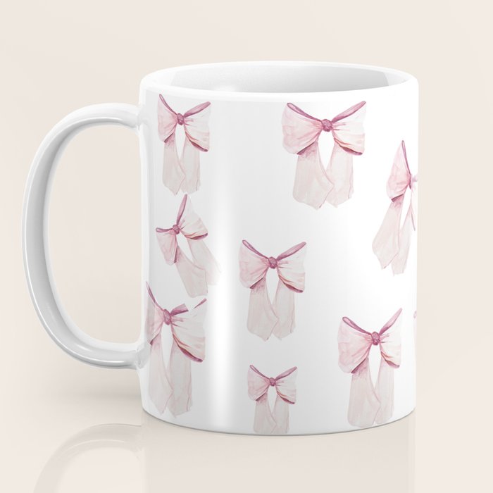 Coquette Bow, light pink, blush Coffee Mug Gallery Image 3