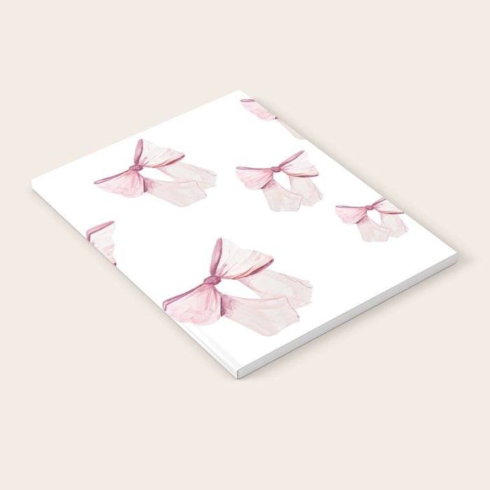 Coquette Bow, light pink, blush Notebook Gallery Image 2