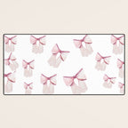 Coquette Bow, light pink, blush Desk Mat Gallery Image 3