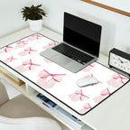 Coquette Bow, light pink, blush Desk Mat Gallery Image 2