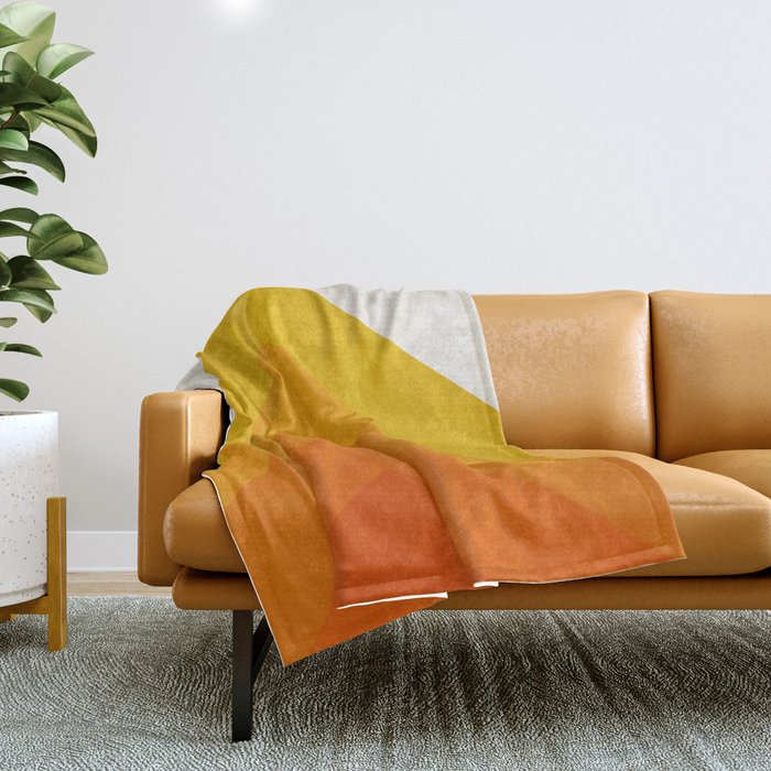 Chevron Waves: Retro Summer Edition Throw Blanket Gallery Image 1