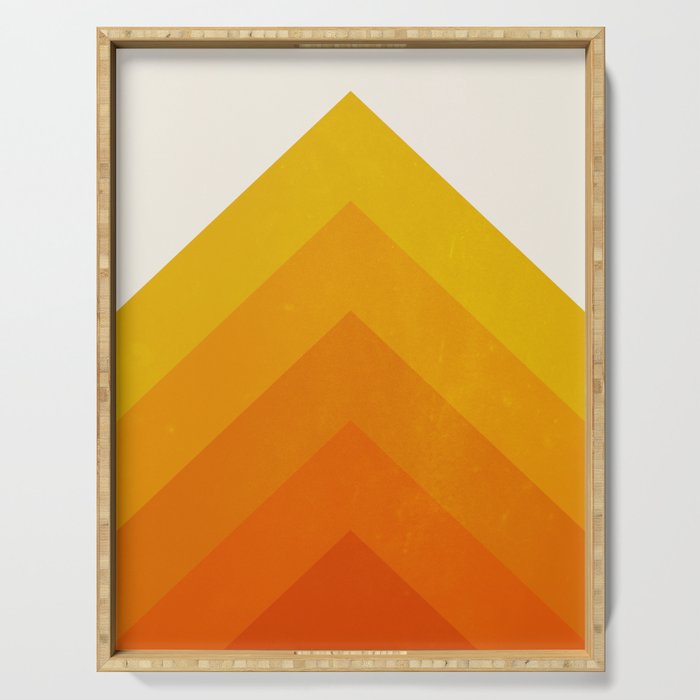 Chevron Waves: Retro Summer Edition Serving Tray Gallery Image 1
