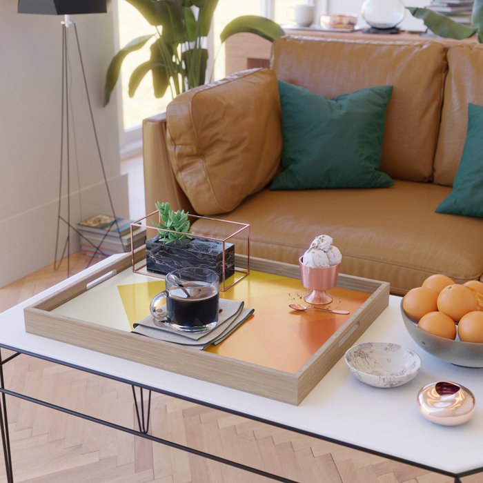 Chevron Waves: Retro Summer Edition Serving Tray Gallery Image 2