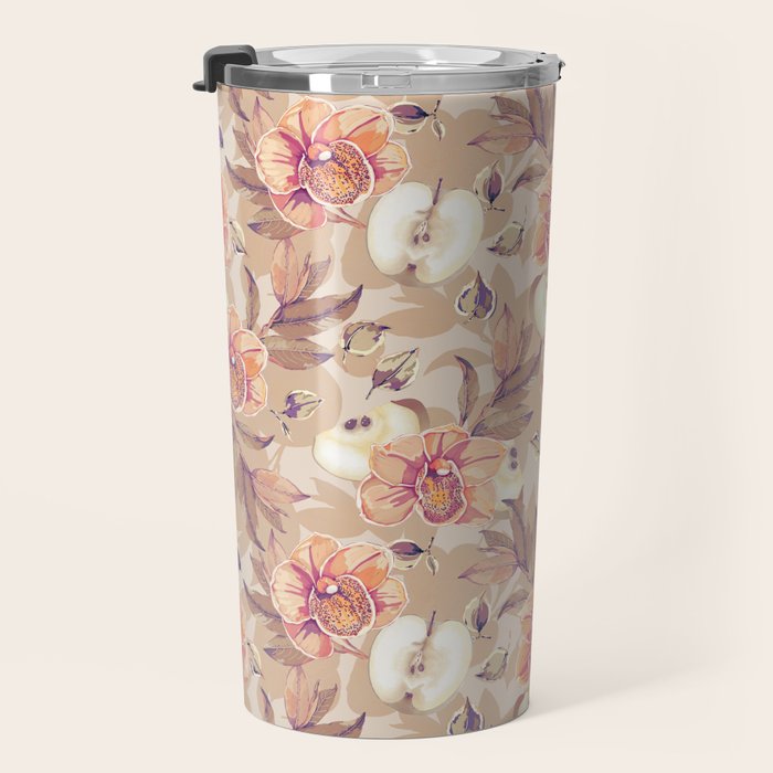 Tropical flowers autumn field Travel Mug Gallery Image 3