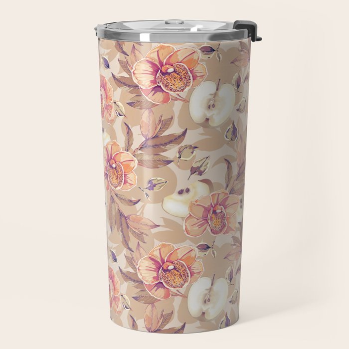 Tropical flowers autumn field Travel Mug Gallery Image 2