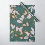 Botanical Whispers / Cyan & Green Wrapping Paper Gallery Image 1