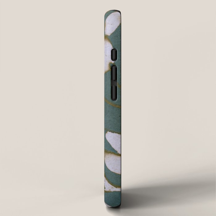 Botanical Whispers / Cyan & Green iPhone Case Gallery Image 2