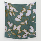 Botanical Whispers / Cyan & Green Wall Tapestry Gallery Image 4