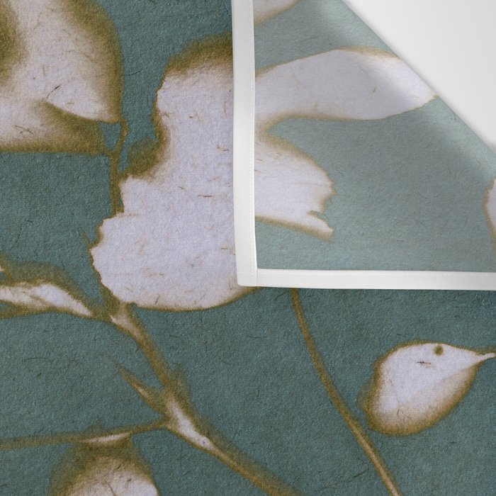 Botanical Whispers / Cyan & Green Wall Tapestry Gallery Image 3