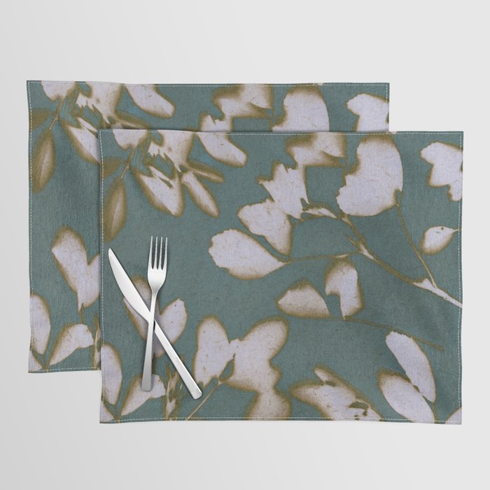 Botanical Whispers / Cyan & Green Placemat Gallery Image 1
