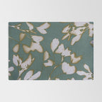 Botanical Whispers / Cyan & Green Rug Gallery Image 2