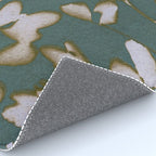 Botanical Whispers / Cyan & Green Rug Gallery Image 4