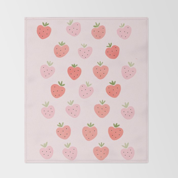 Strawberry Sweet Delights Throw Blanket Gallery Image 2