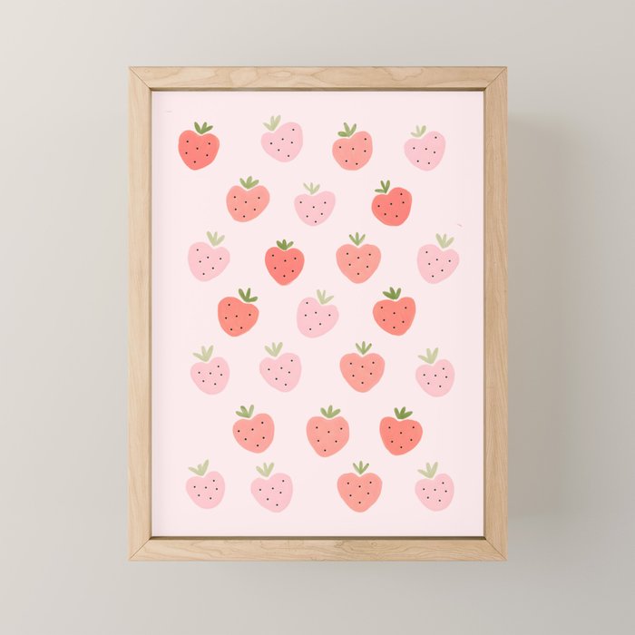 Strawberry Sweet Delights Mini Art Print Gallery Image 1