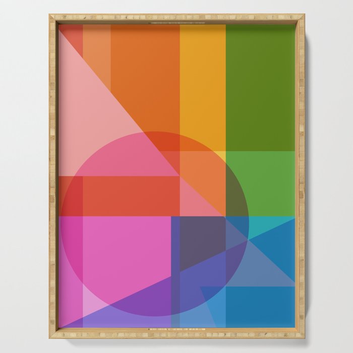 Colorful Shapes 24 Serving Tray Gallery Image 1