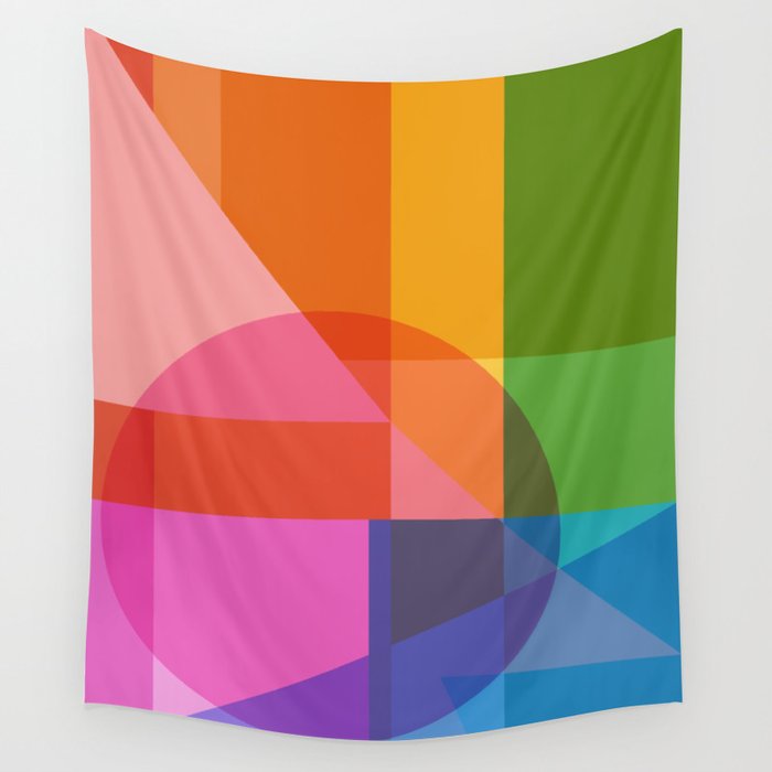 Colorful Shapes 24 Wall Tapestry Gallery Image 4