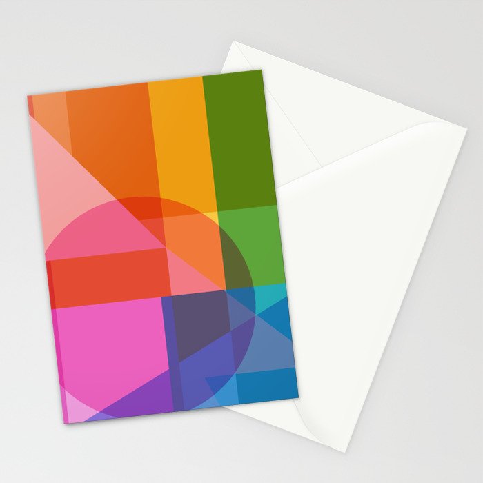 Colorful Shapes 24 Stationery Card Gallery Image 2
