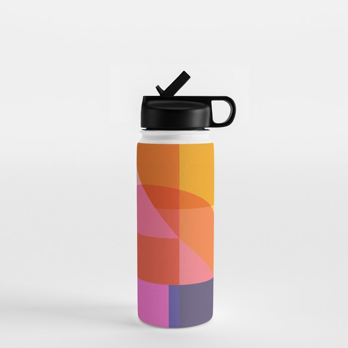 Colorful Shapes 24 Water Bottle Gallery Image 1