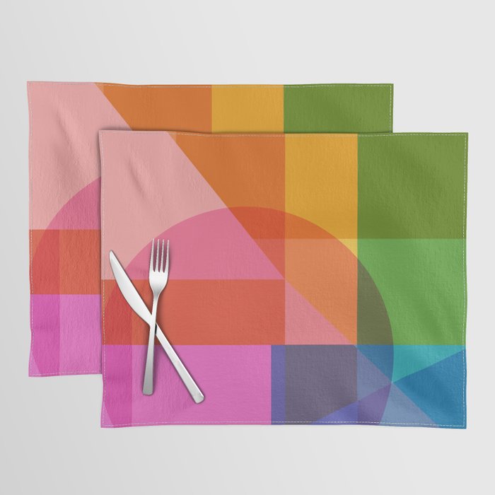 Colorful Shapes 24 Placemat Gallery Image 1
