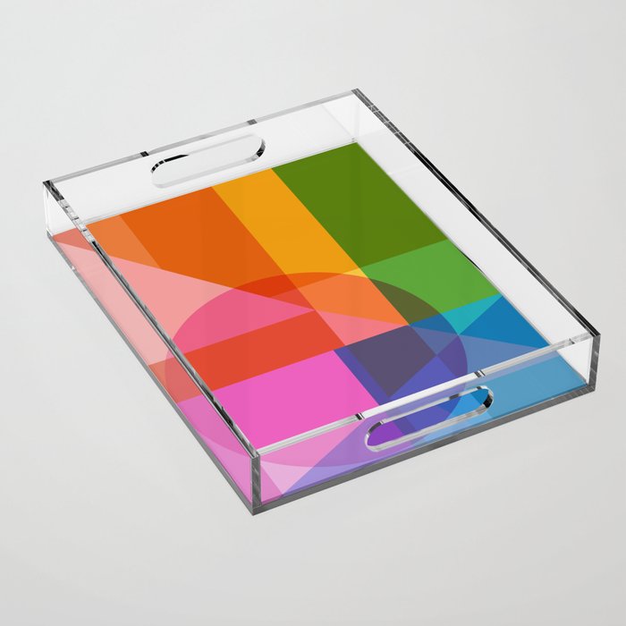 Colorful Shapes 24 Acrylic Tray Gallery Image 1