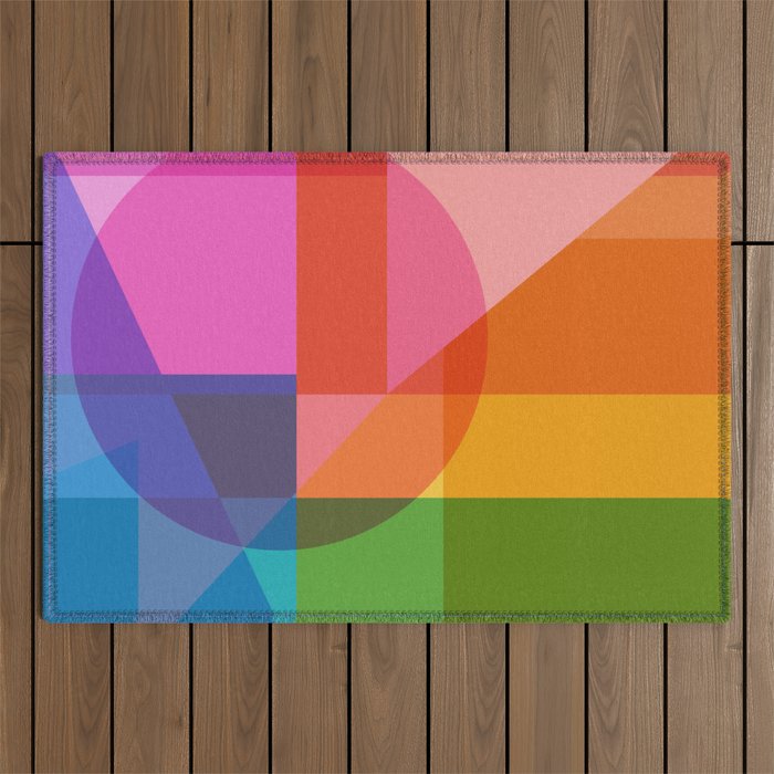 Colorful Shapes 24 Outdoor Rug Gallery Image 1