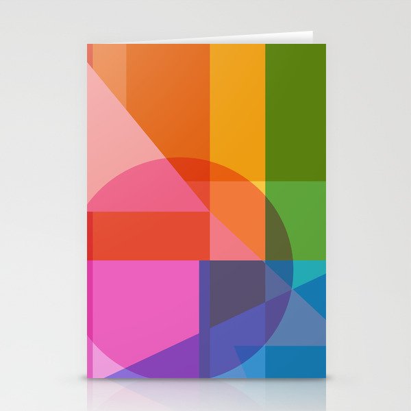 Colorful Shapes 24 Stationery Card Gallery Image 2