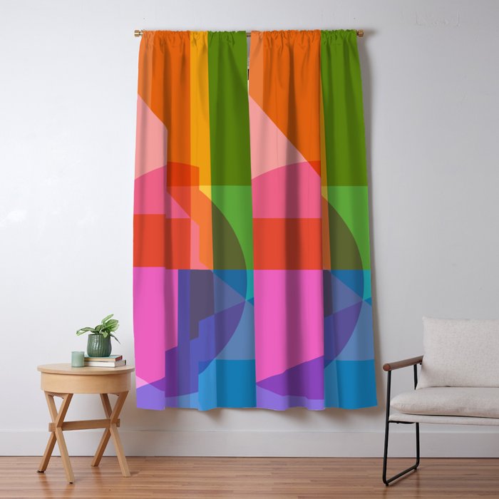 Colorful Shapes 24 Window Curtain Gallery Image 5