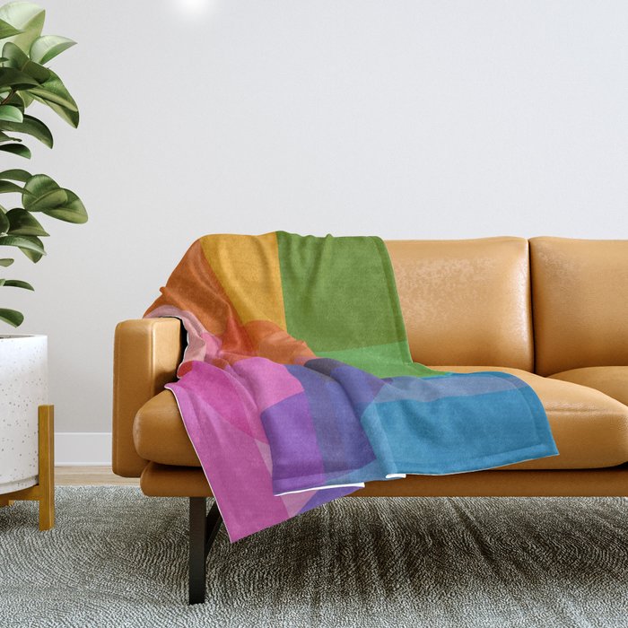 Colorful Shapes 24 Throw Blanket Gallery Image 1