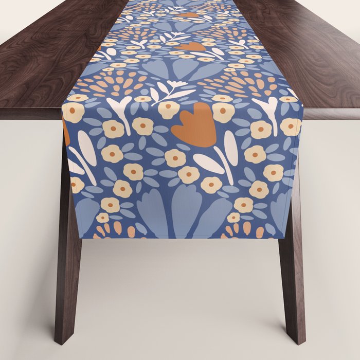 Winter Flower Field - Muted Colors Table Runner Gallery Image 1