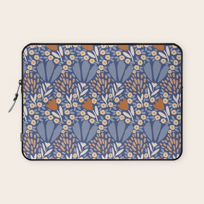 Winter Flower Field - Muted Colors Laptop Sleeve Gallery Image 1