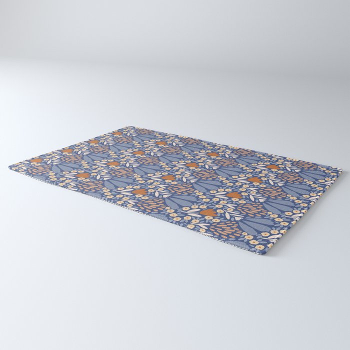 Winter Flower Field - Muted Colors Rug Gallery Image 3