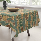 North Country Summer - spruce and gold Tablecloth Gallery Image 3