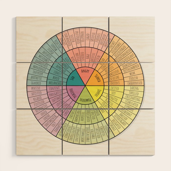 Feelings Wheel - Bright Wood Wall Art Gallery Image 1